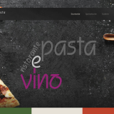 Hopp Solutions WordPress screenshot of Pasta e Vino Augsburg restaurant website.