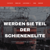Hopp Solutions WordPress screenshot of Luma Rail website with 'Become Part of the Rail Elite' headline.